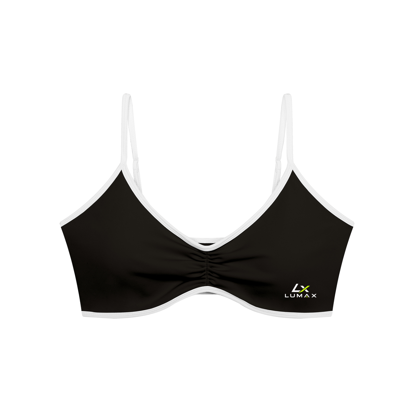 Lumax Women's Colour Block Ruched V-Neck Sports Bra
