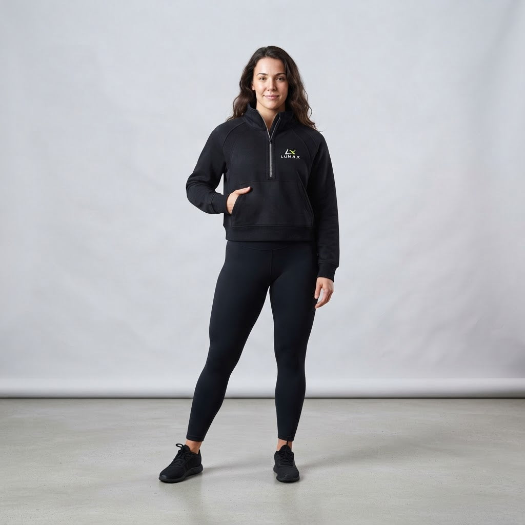 Lumax Women's Cropped Half-Zip Hoodie