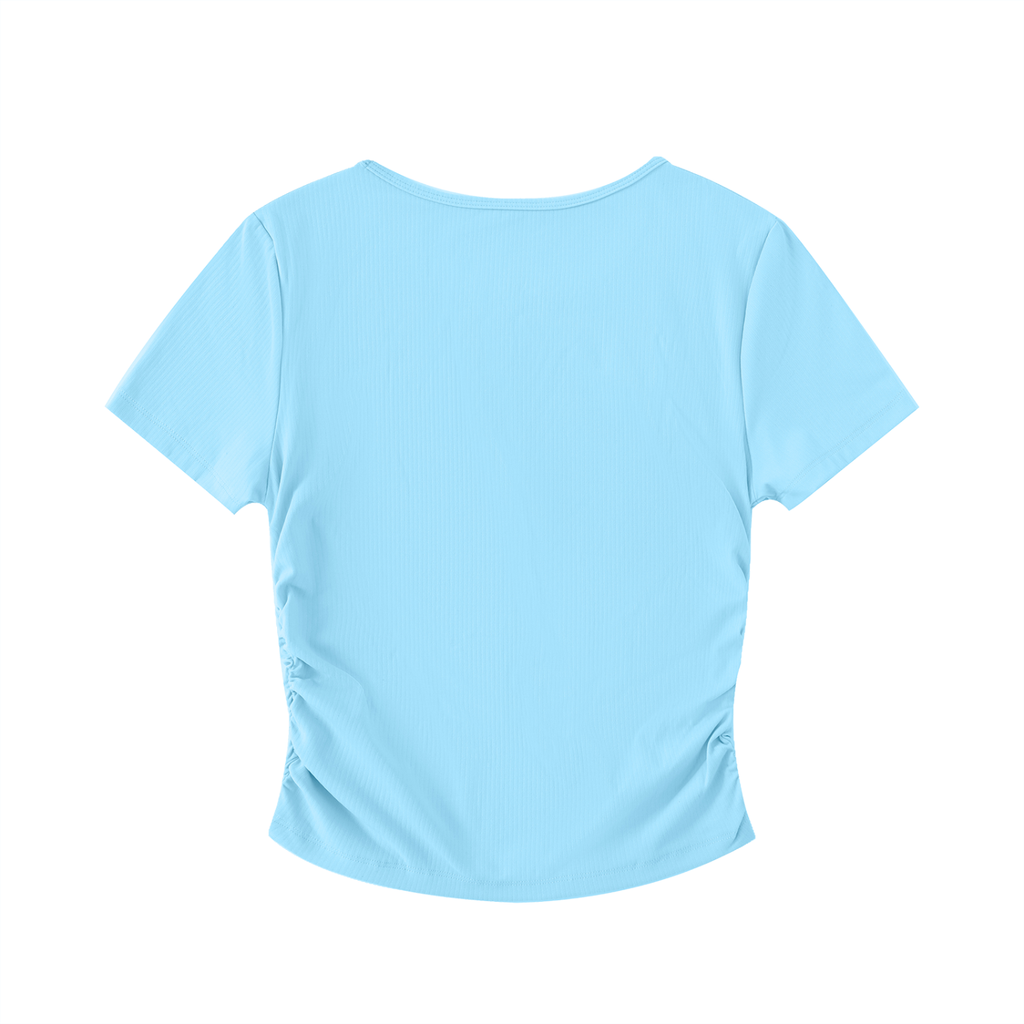 Lumax Ruched Bodycon Crop Top
