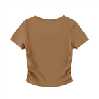 Lumax Ruched Bodycon Crop Top