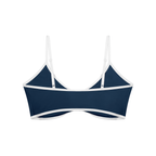 Lumax Women's Colour Block Ruched V-Neck Sports Bra