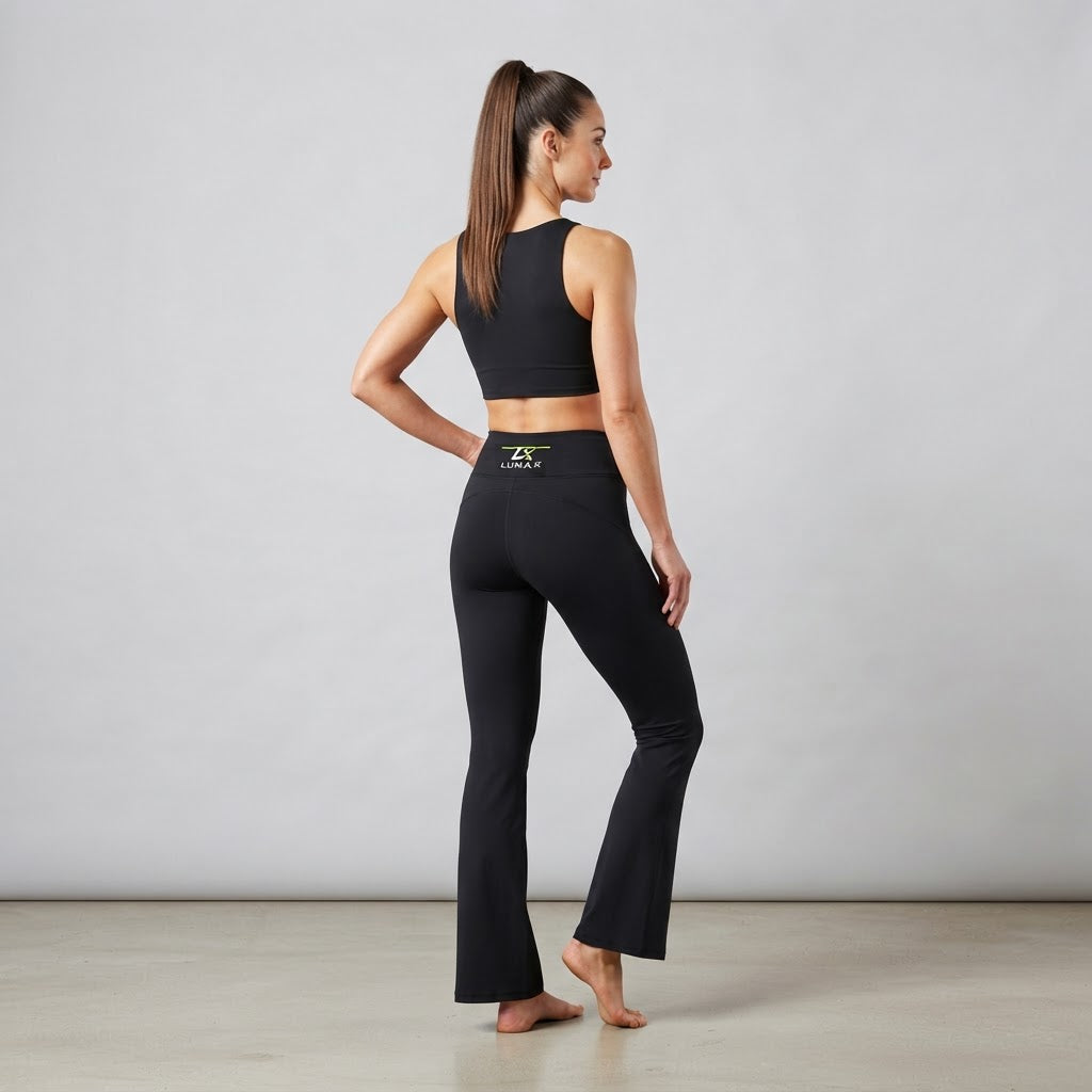 Lumax Women's Flared Drawstring Yoga Pants