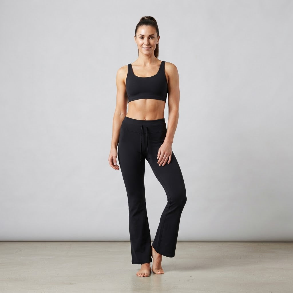 Lumax Women's Flared Drawstring Yoga Pants