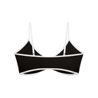 Lumax Women's Colour Block Ruched V-Neck Sports Bra