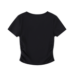 Lumax Ruched Bodycon Crop Top