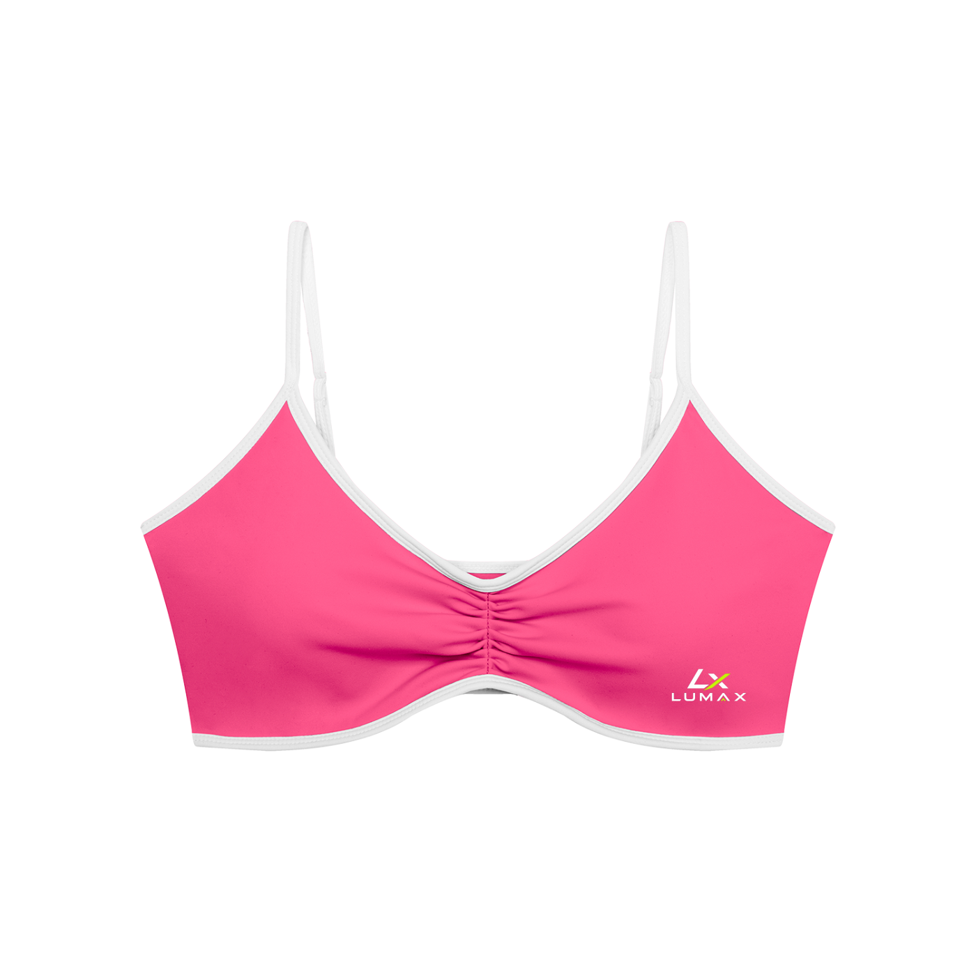 Lumax Women's Colour Block Ruched V-Neck Sports Bra