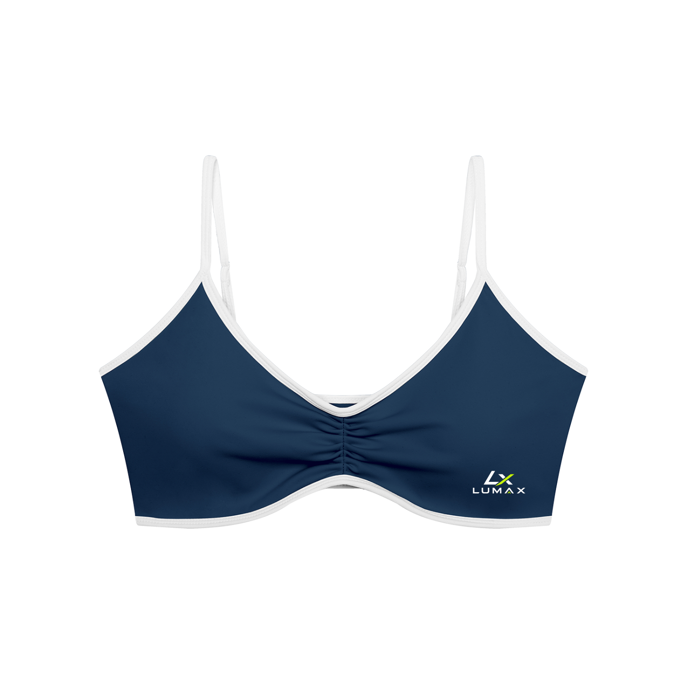 Lumax Women's Colour Block Ruched V-Neck Sports Bra