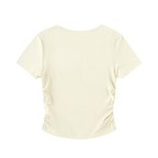Lumax Ruched Bodycon Crop Top